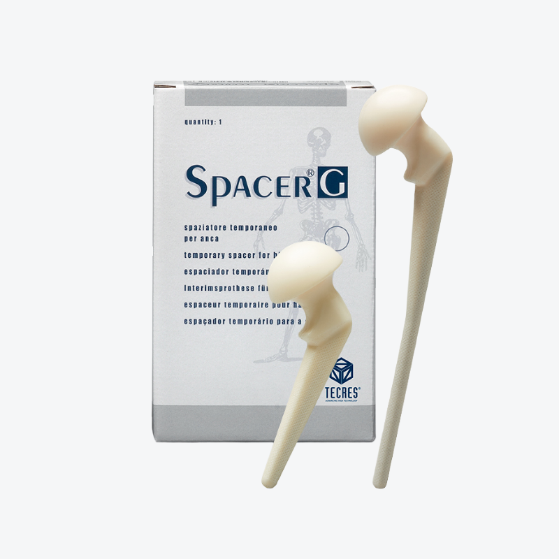 Tecres spacers heup hip geprefabriceerd oplossing bij PJI